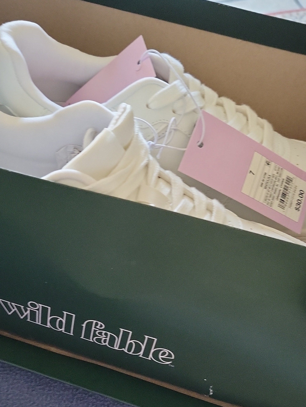 wild fable White Low-Top Lace-Up Sneakers